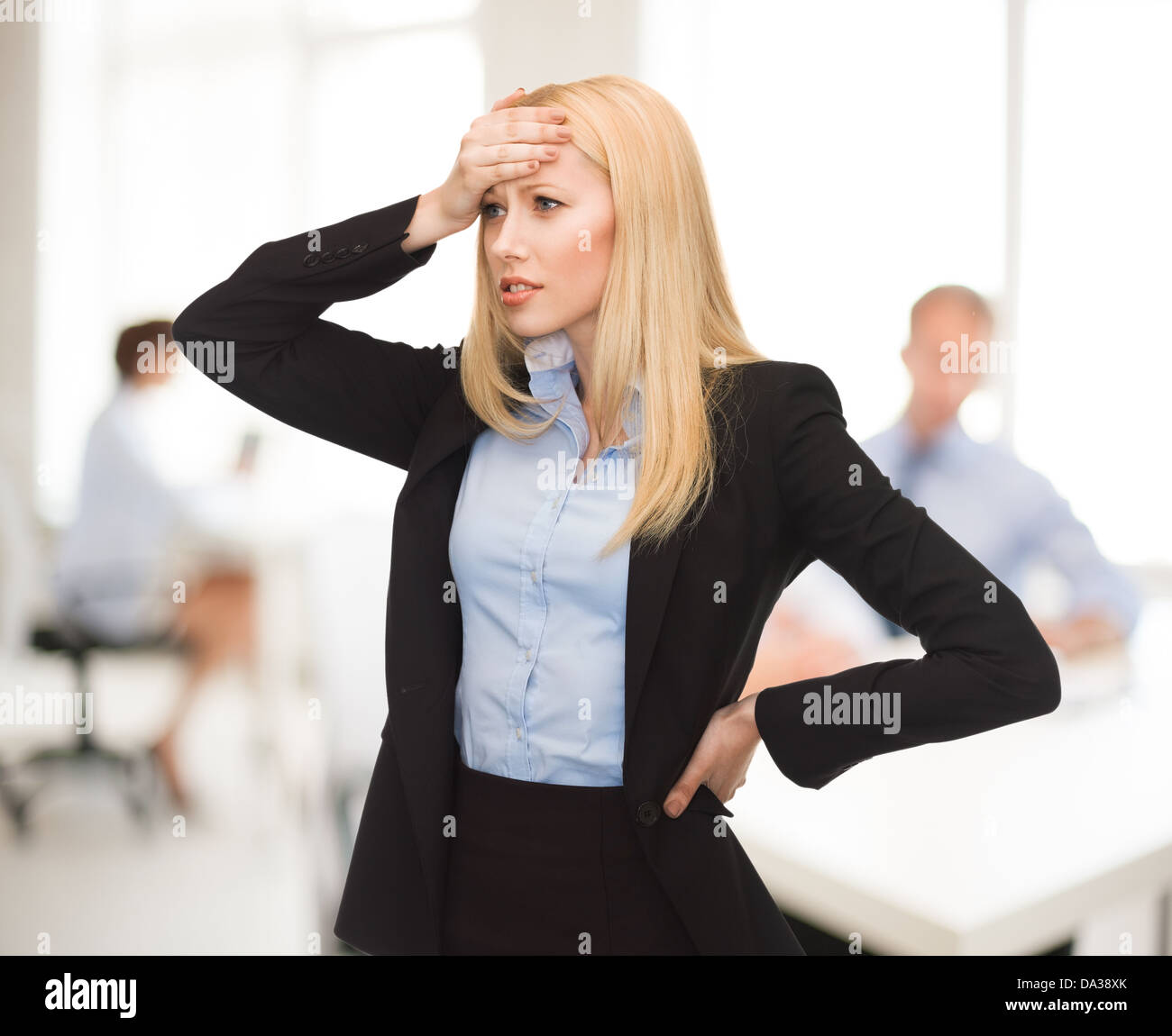 Dramatic stressed office woman hi-res stock photography and images - Alamy