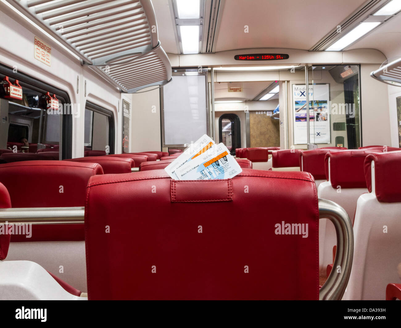 Metro North Train Interior, NYC Stock Photo - Alamy