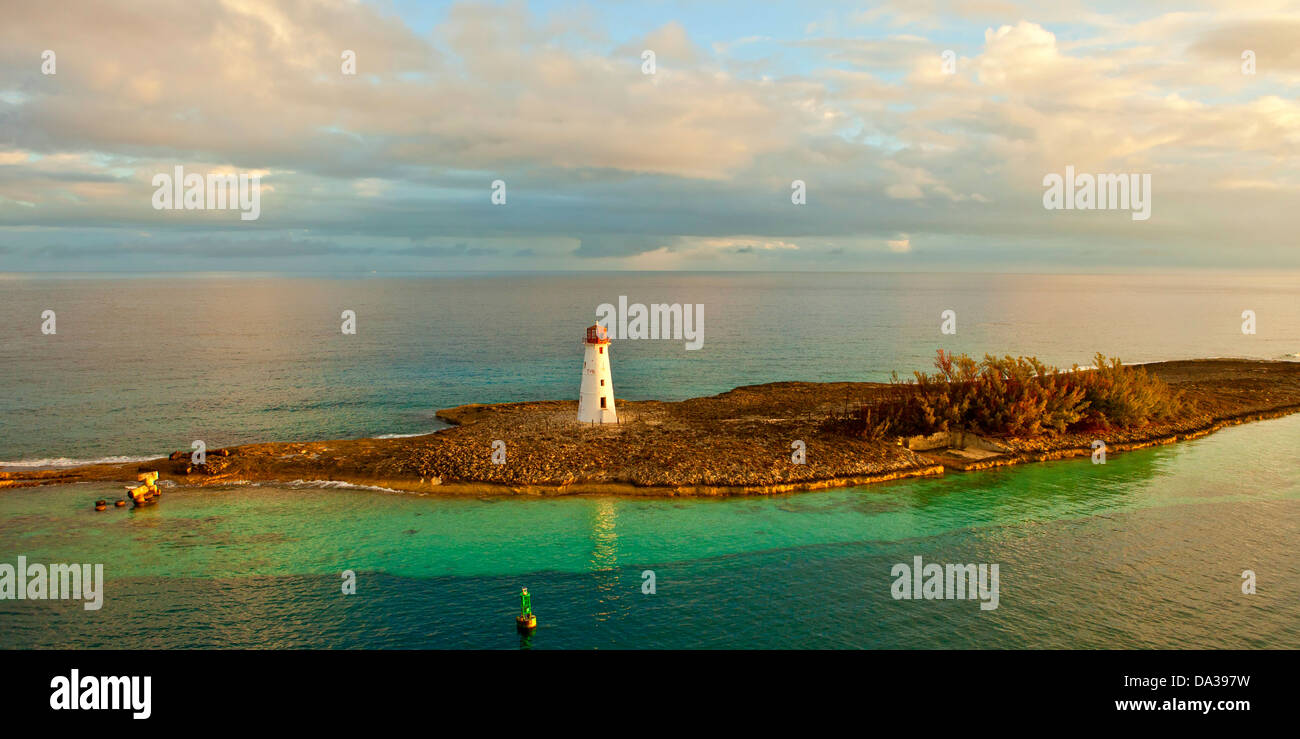 panoramic view of lighthouse on Nassau, Bahamas Stock Photo