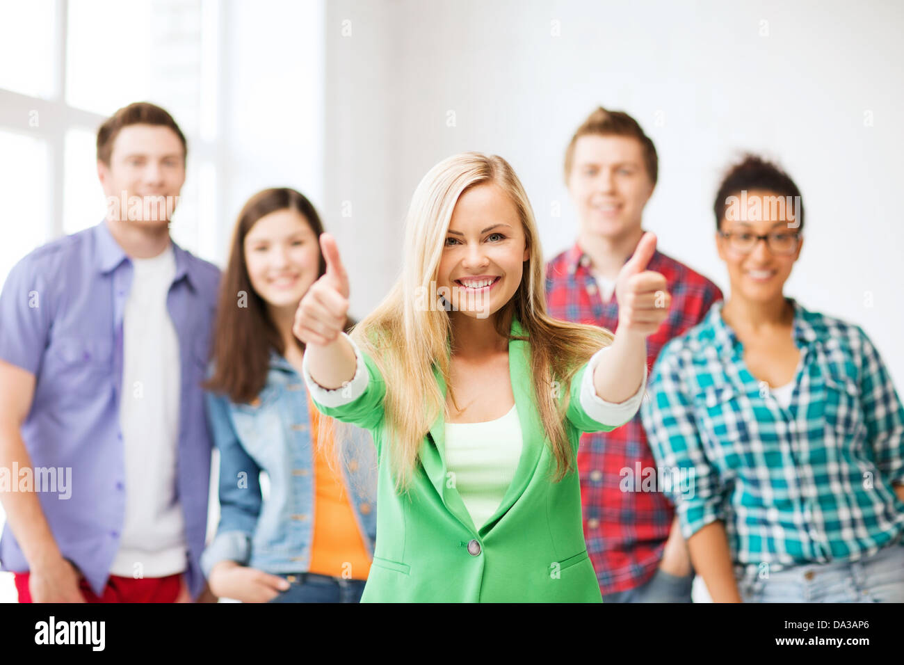 group of students at school Stock Photo - Alamy