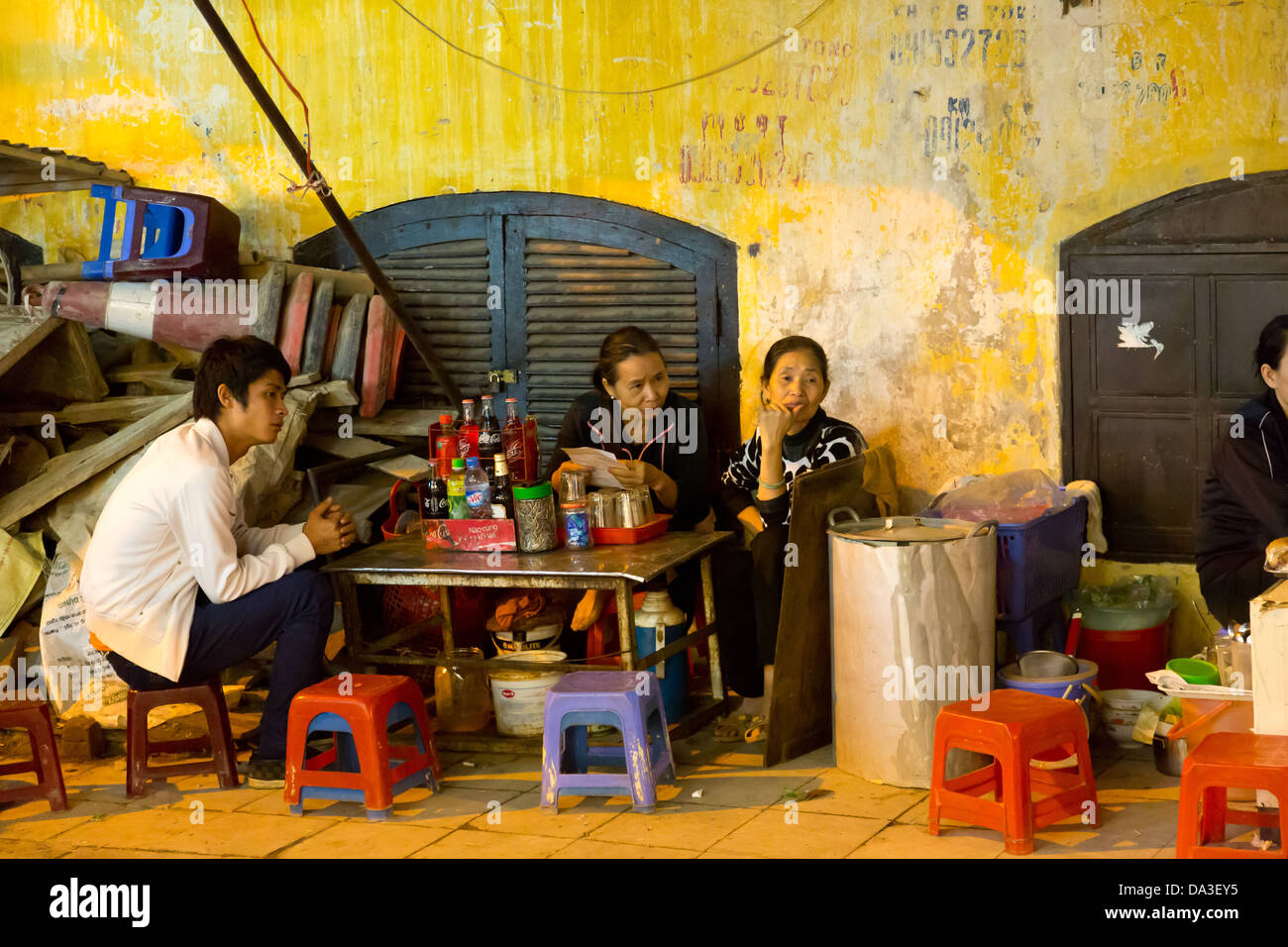 Nightly Street Life in the Old Quarter in Hanoi, Vietnam Stock Photo ...