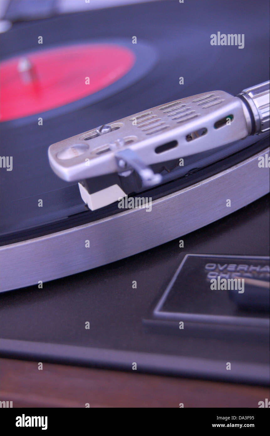 Close up of a record player turntable Stock Photo Alamy