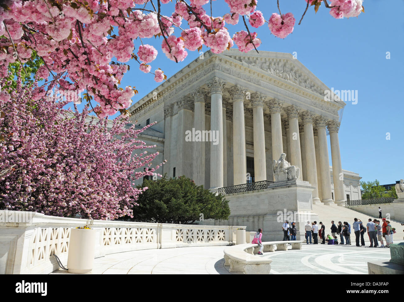 USA Washington D.C. United States Supreme Court Building Spring Stock Photo