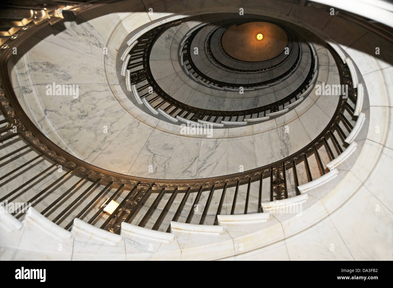 USA Washington D.C. United States Supreme Court Building interior spiral staircase Stock Photo