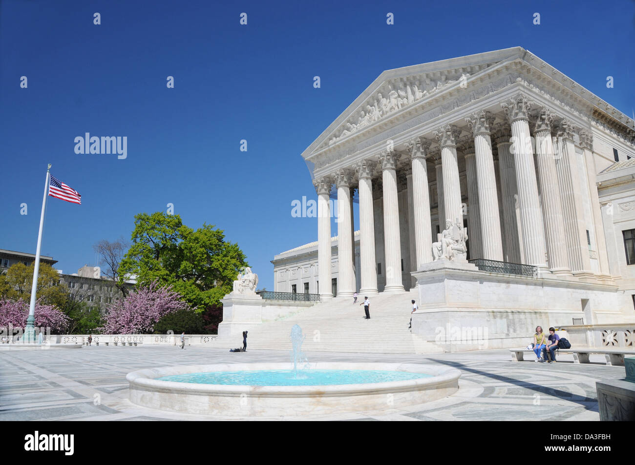 USA Washington D.C. United States Supreme Court Building Spring Stock Photo