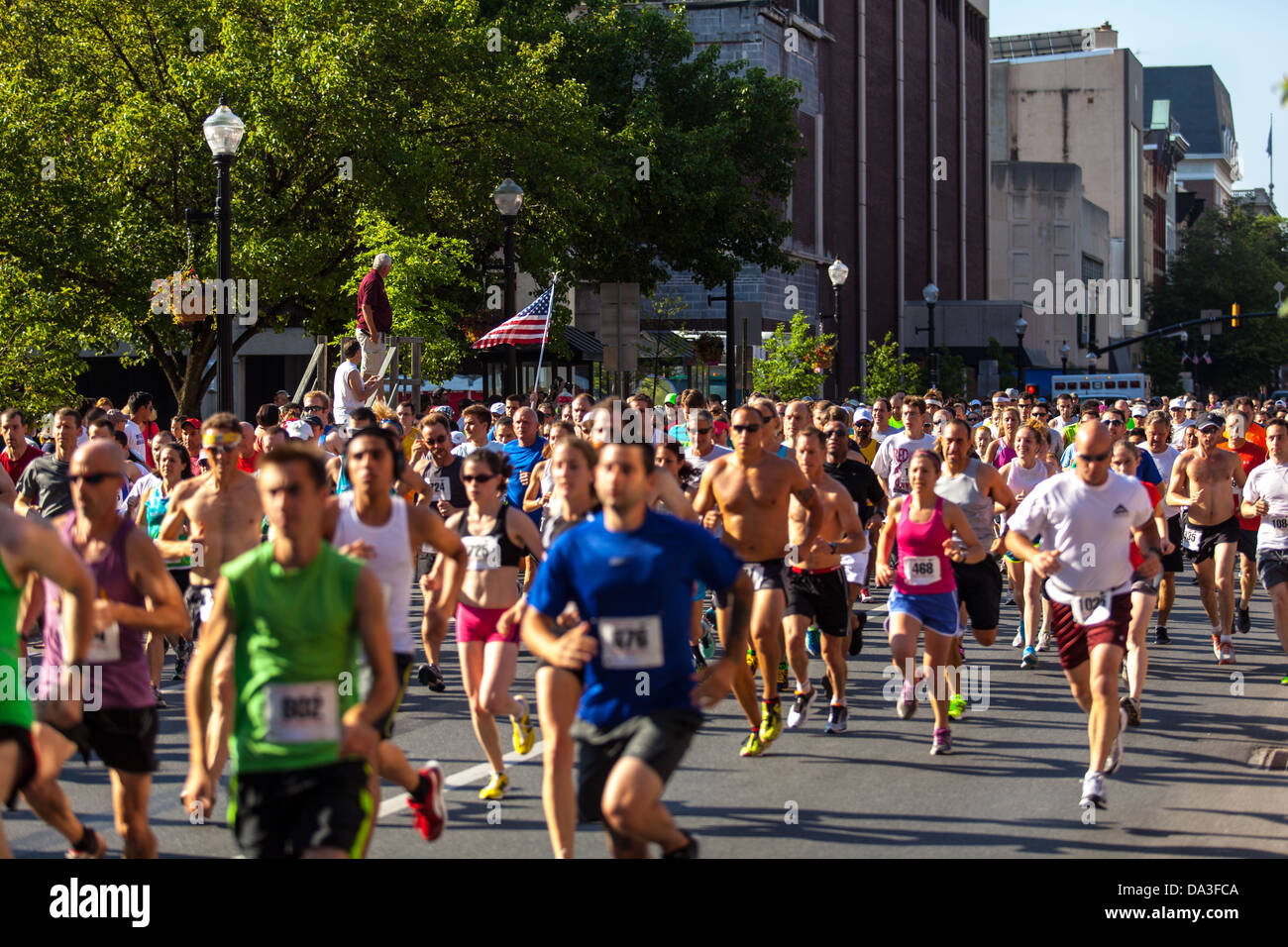 The annual Red Rose Run takes place in downtown Lancaster, PA. Over 500