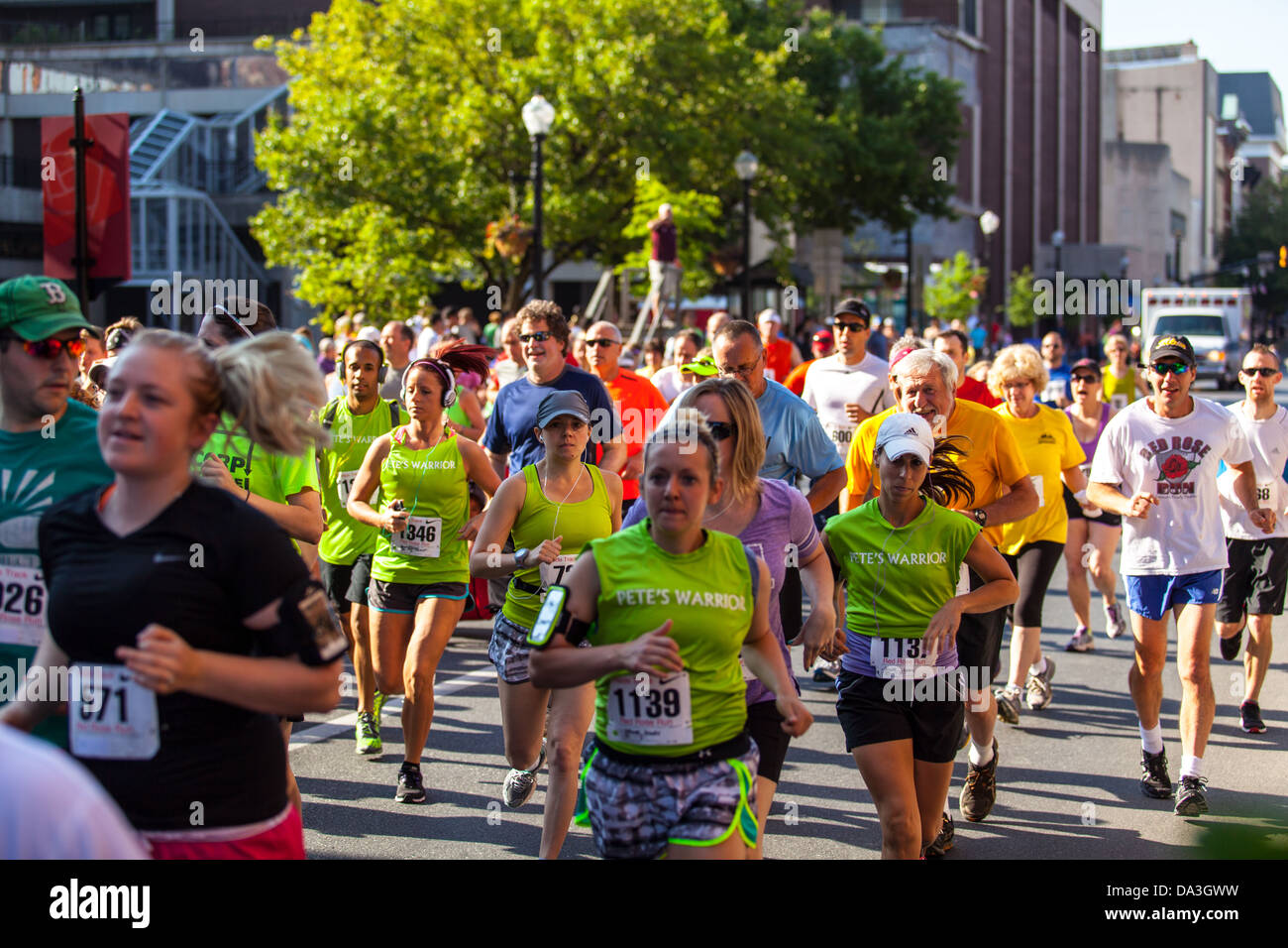 The annual Red Rose Run takes place in downtown Lancaster, PA. Over 500