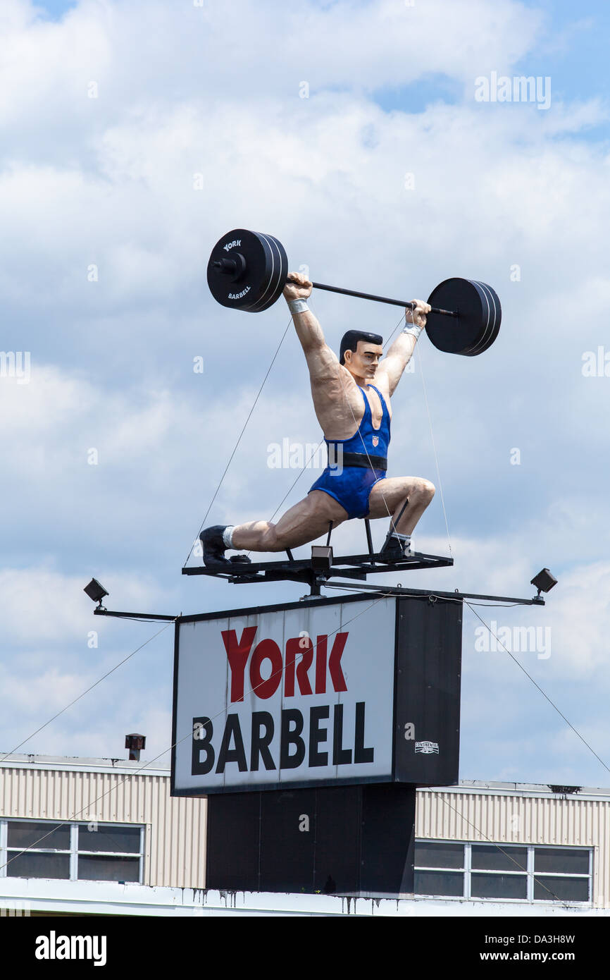York Barbell sign. Stock Photo