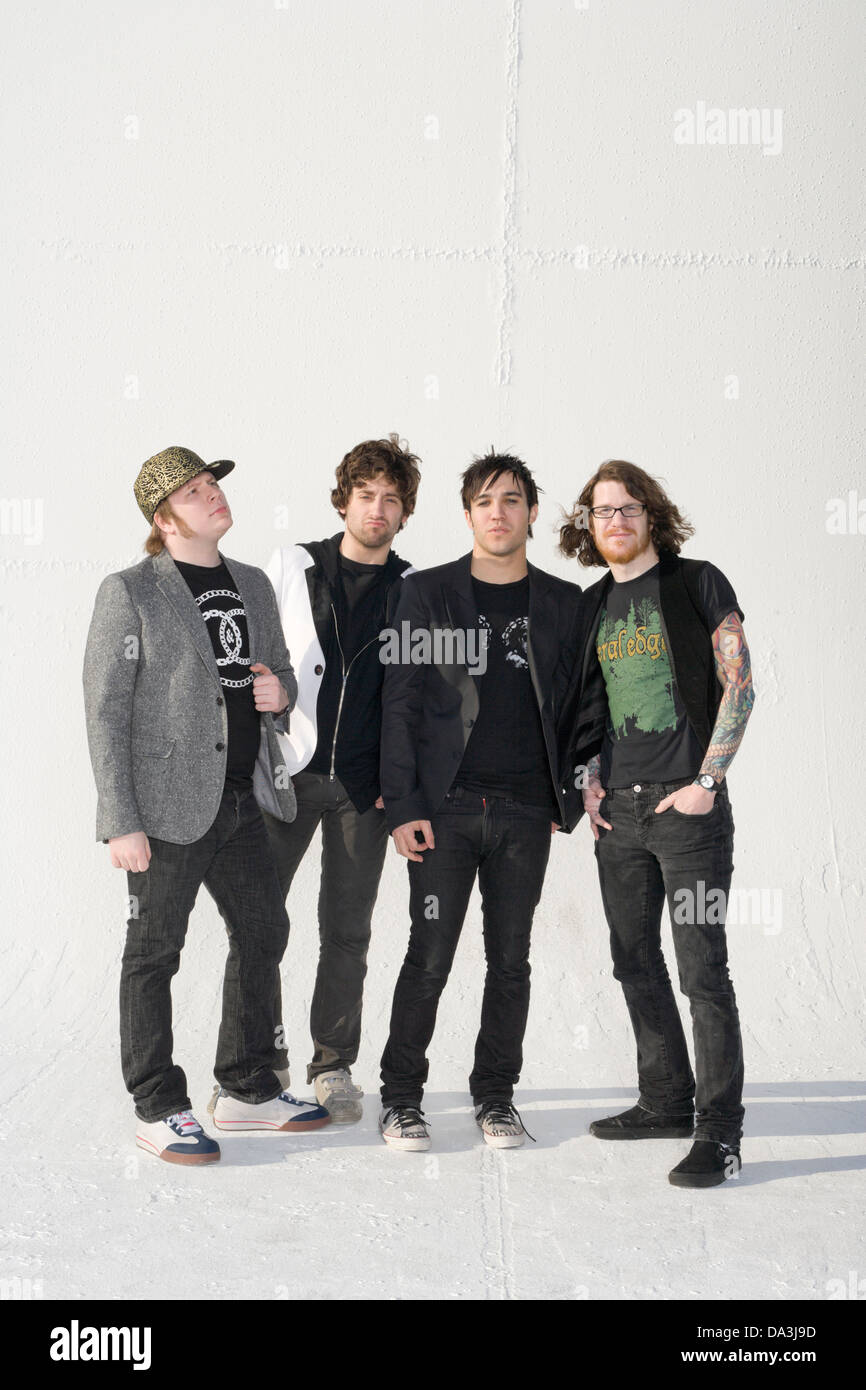 LOS ANGELES, CA – JUNE 23: Fall Out Boy in Los Angeles, California, U.S. on February 21, 2007. Stock Photo