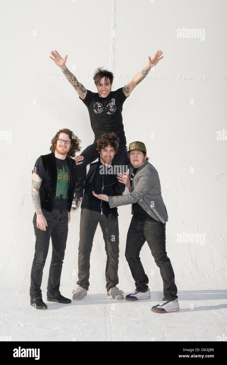 LOS ANGELES, CA – JUNE 23: Fall Out Boy in Los Angeles, California, U.S. on February 21, 2007. Stock Photo