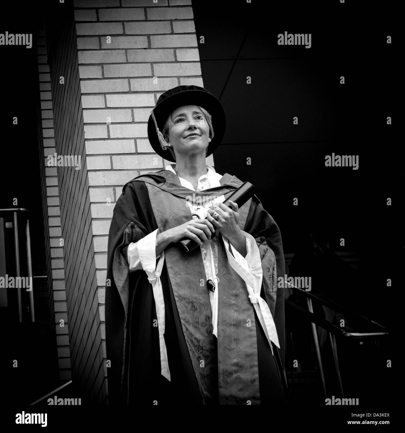 Glasgow, UK. 02nd July, 2013. Actor, Emma Thompson awarded Honorary Doctorate in Drama from Royal Conservatoire of Scotland (RCS) in Glasgow, U.K. on Tuesday 2nd July 2013. Credit:  Keith Lloyd Davenport/Alamy Live News Stock Photo