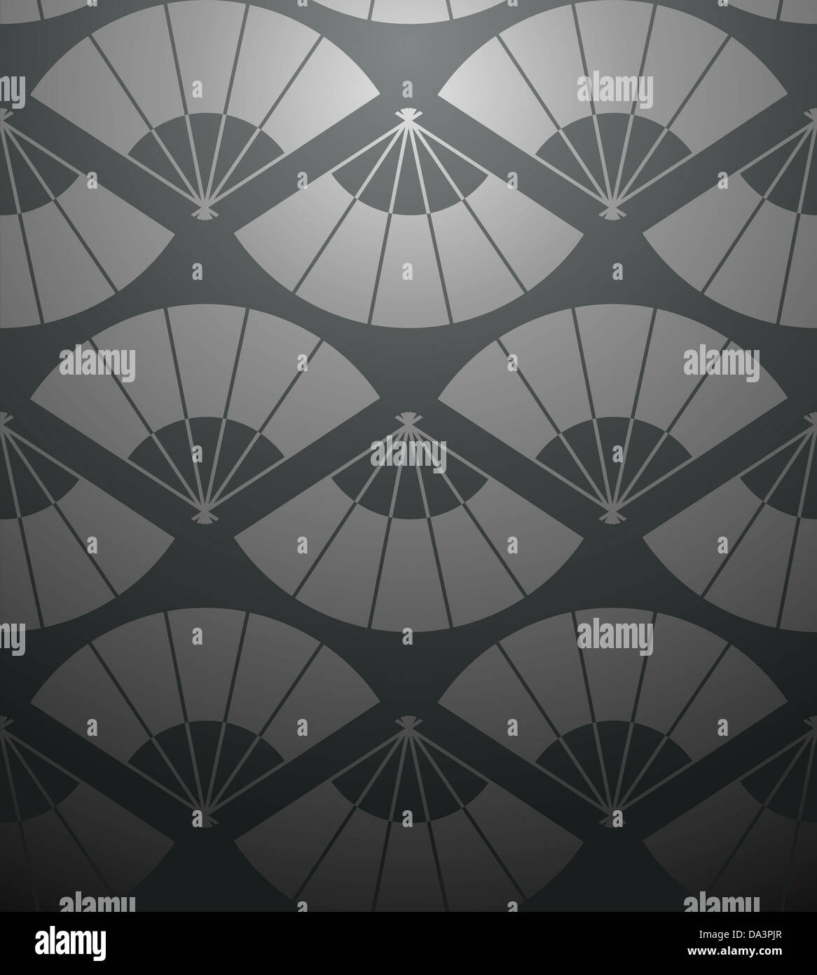 Orient fan abstract background in black. Vector illustration layered ...
