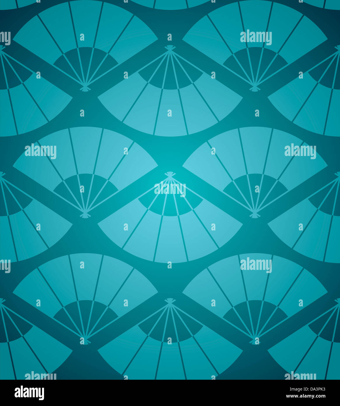 Oriental fan abstract background in blue. Vector illustration layered ...