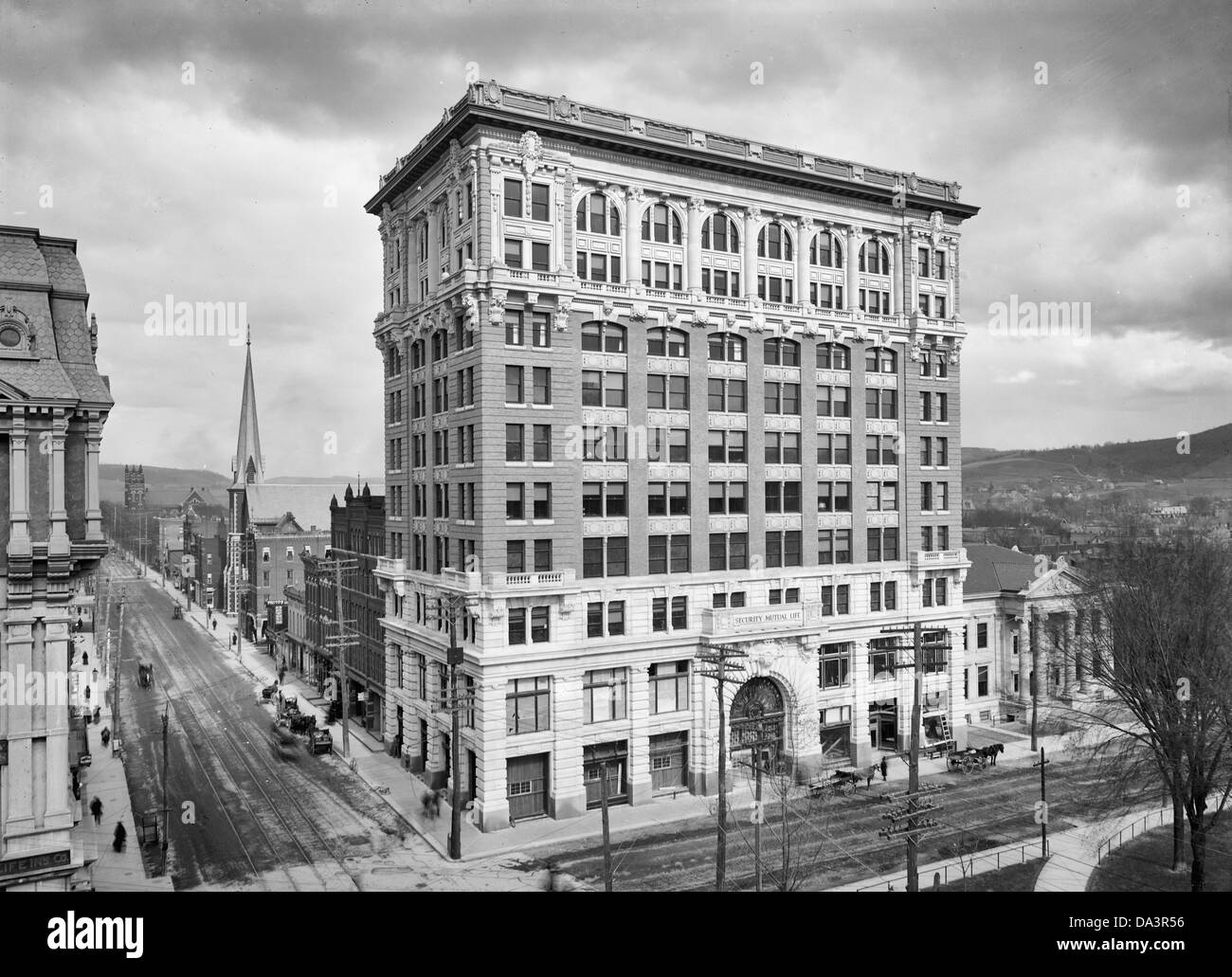 Security Mutual Life Insurance Co. building, Binghamton, NY, circa 1905 Stock Photo