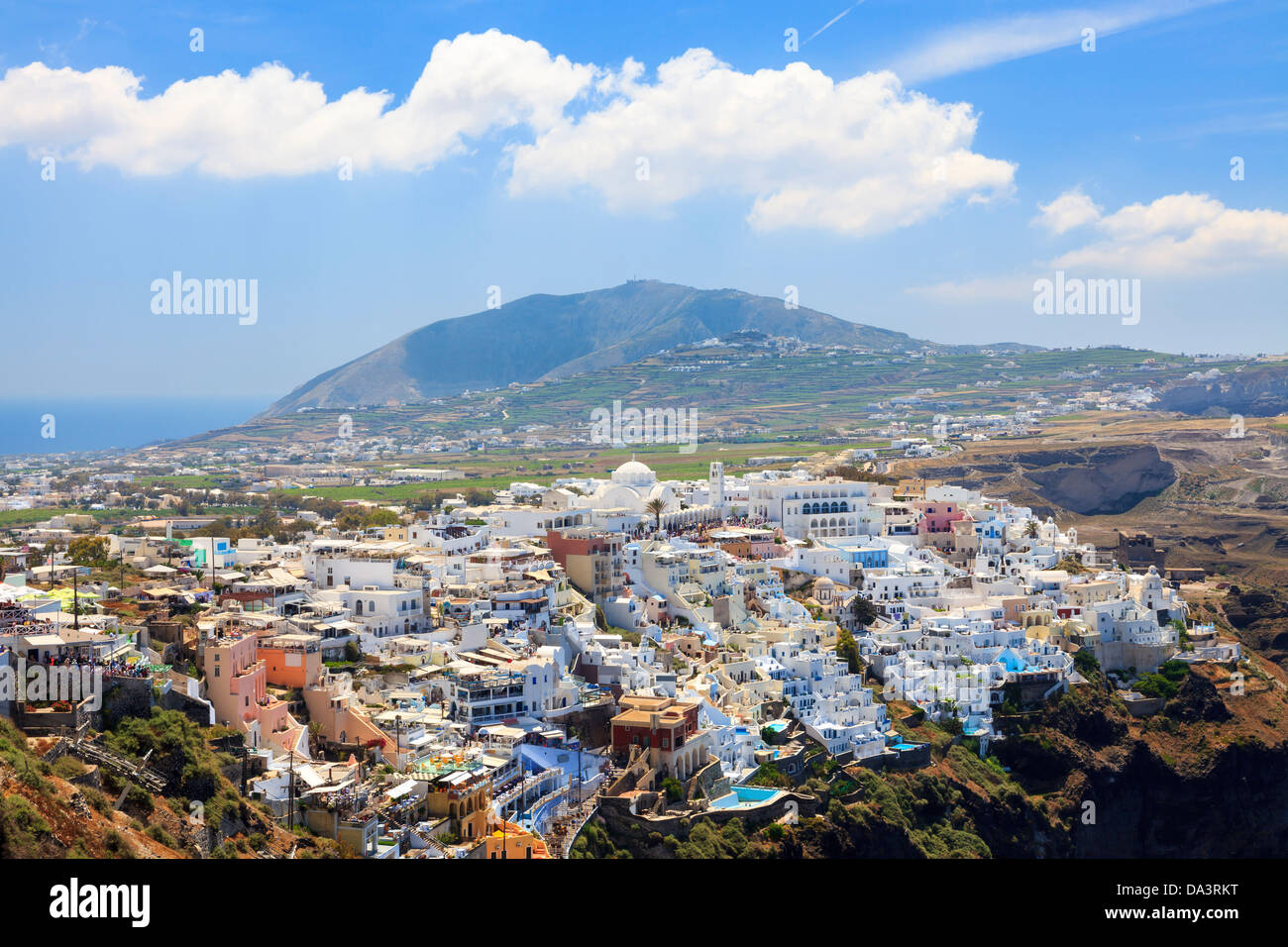 Fira on the Island of Santorini Greece Stock Photo