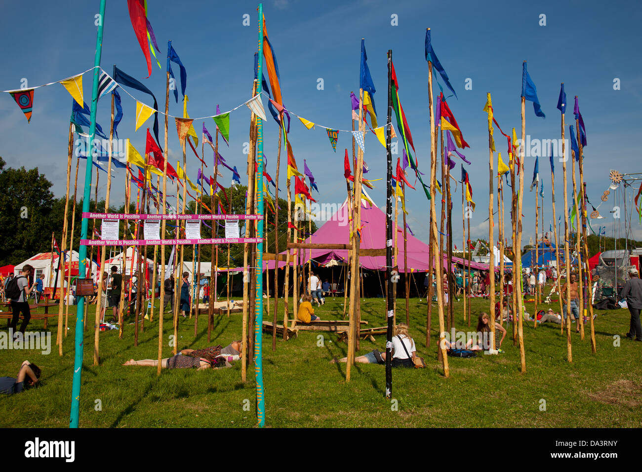 Flags at Glastonbury Festival of Contemporary Performing Arts 2013