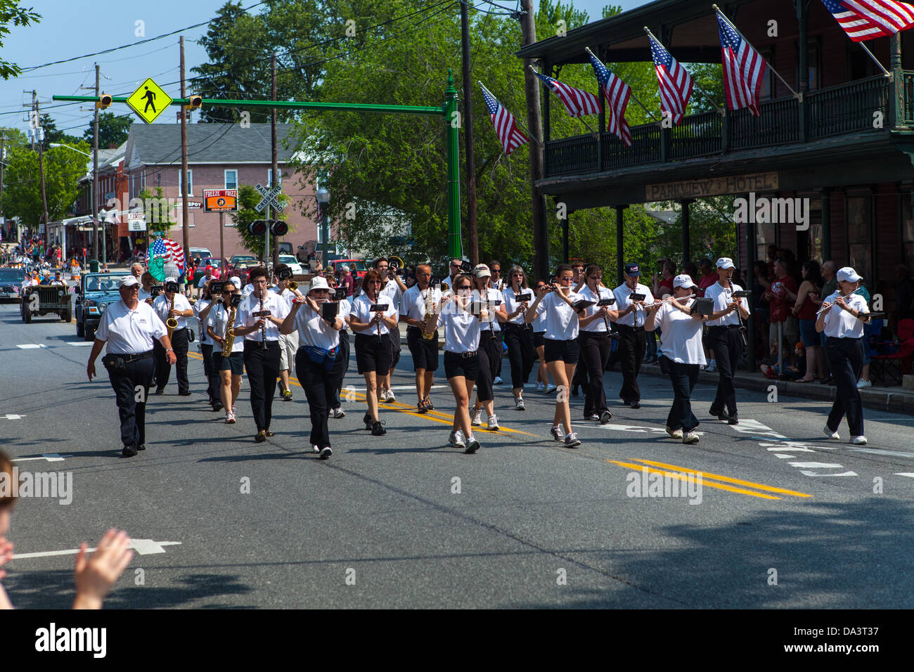 A small town Memorial Day parade celebration in Lititz, Lancaster