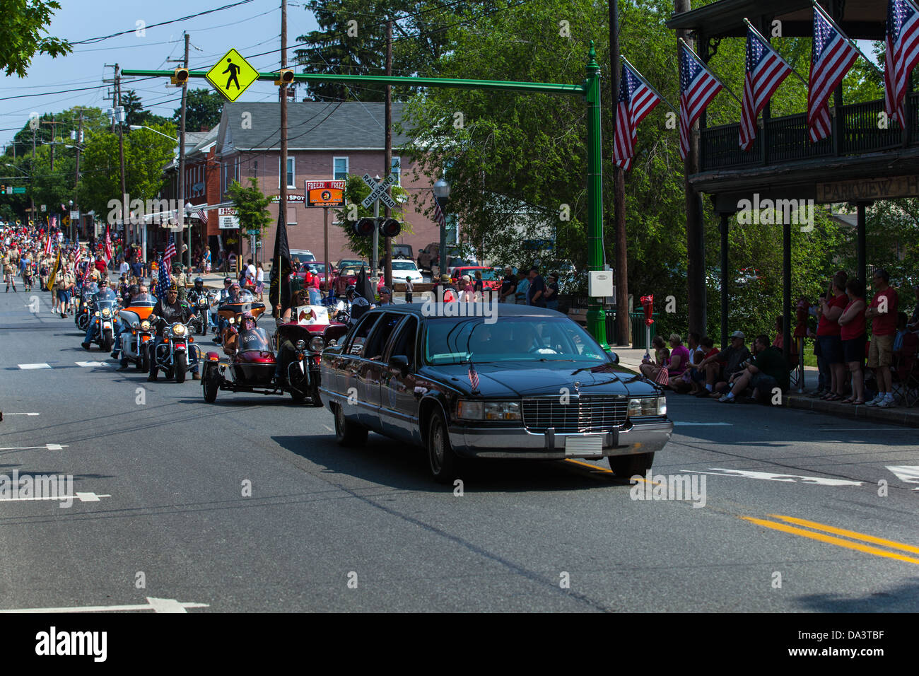 A small town Memorial Day parade celebration in Lititz, Lancaster