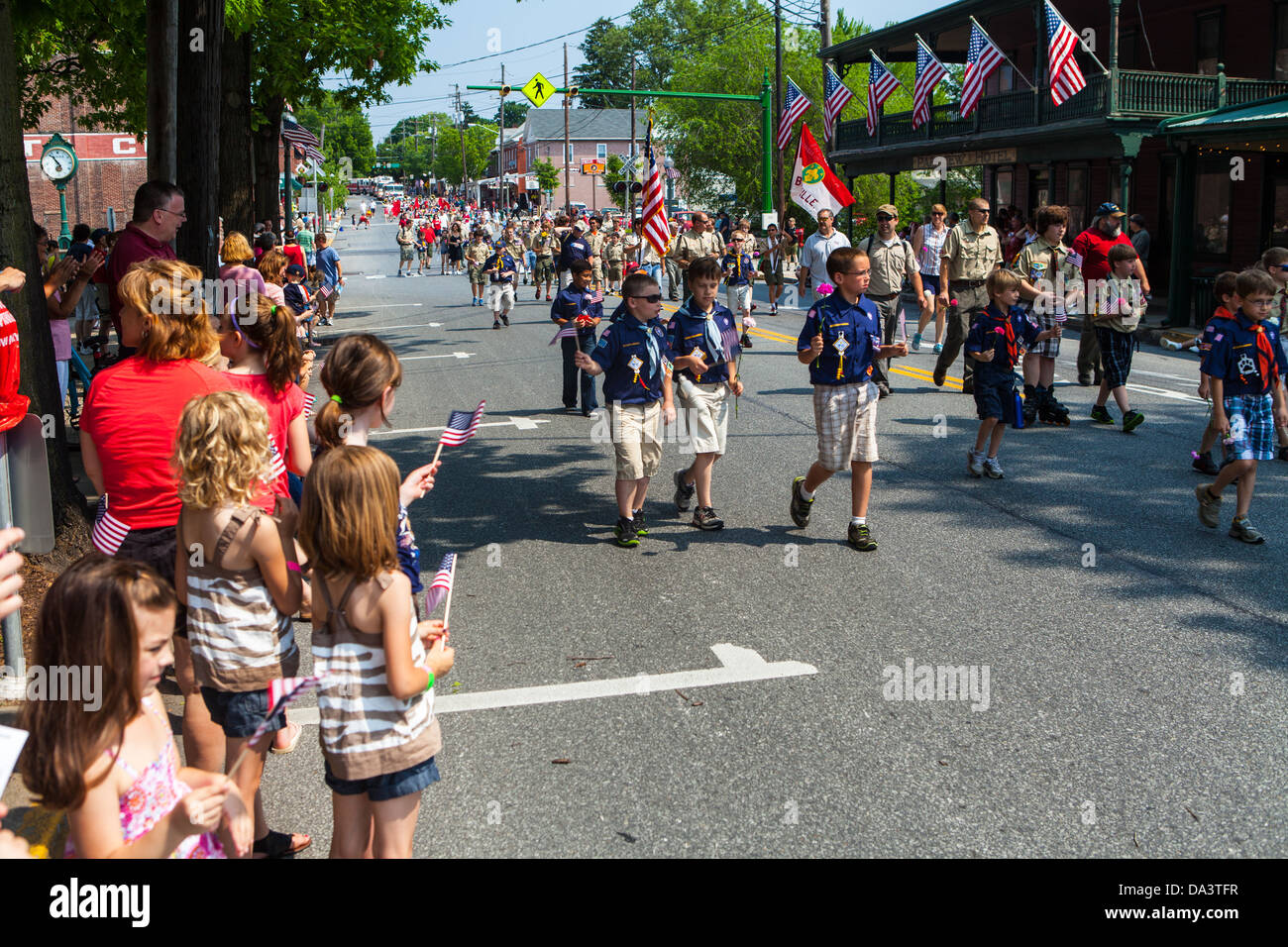 A small town Memorial Day parade celebration in Lititz, Lancaster