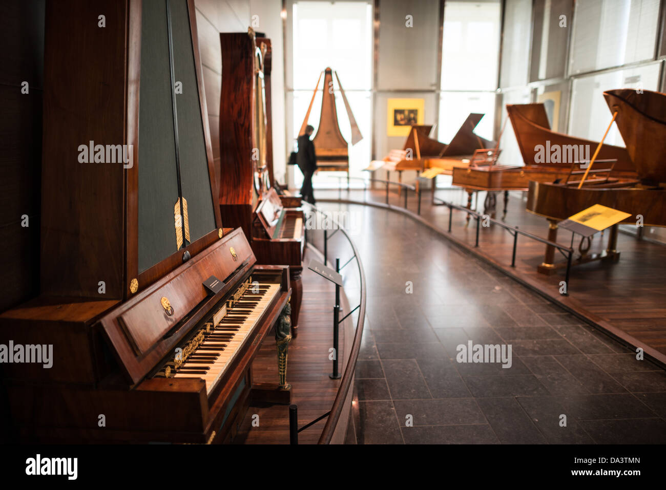 BRUSSELS, Belgium Historical pianos on display at the Musical Instrument Museum in Brussels
