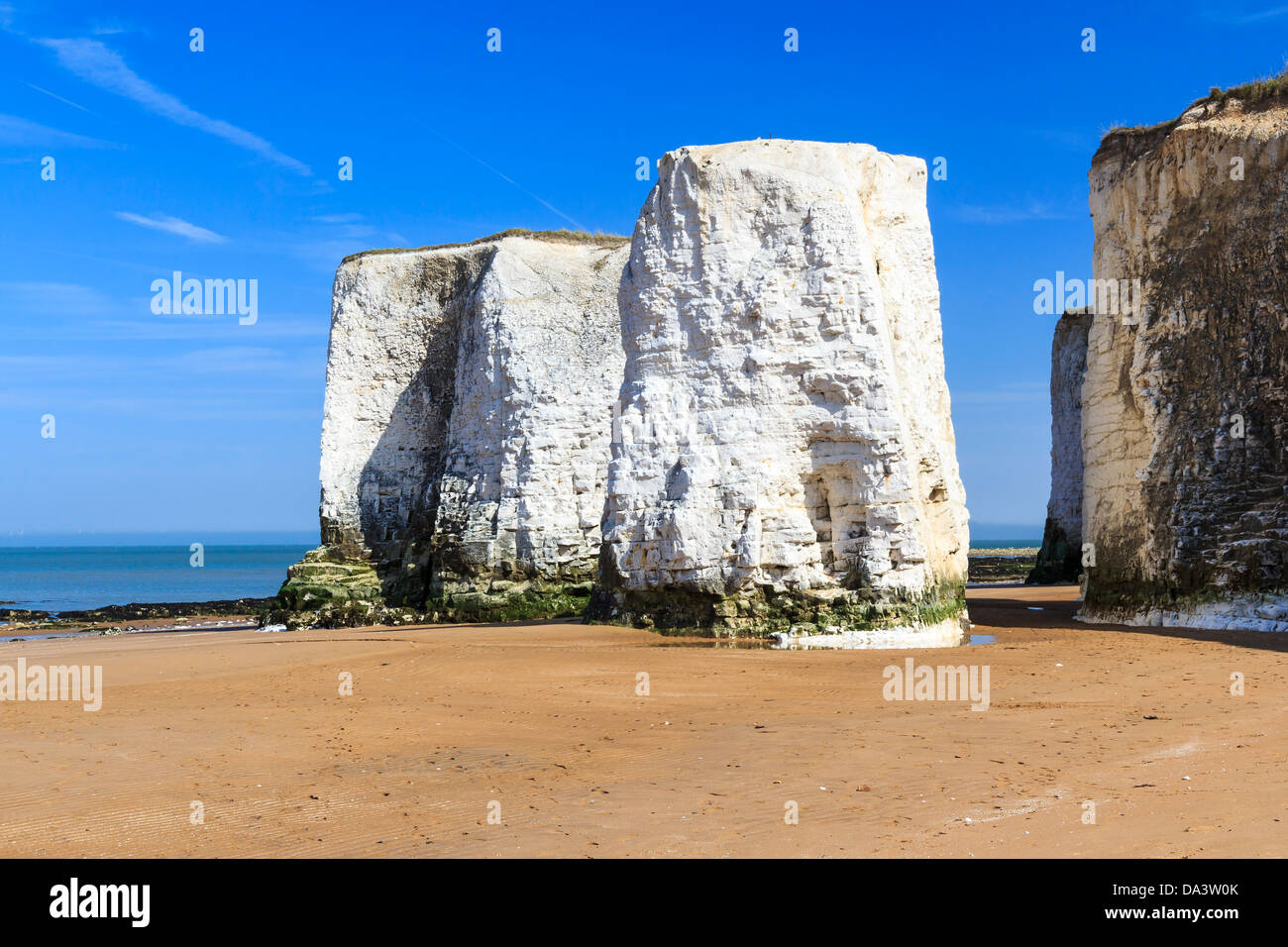 Chalk Cliffs at Botany Bay beach at Broadstairs on the Kent Coastline England UK Stock Photo