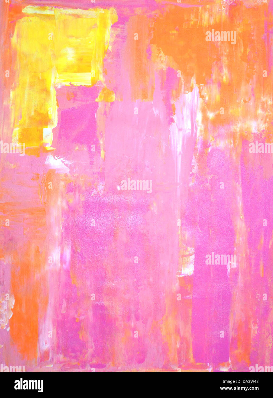 Pink and Orange Abstract Art Painting Stock Photo Alamy
