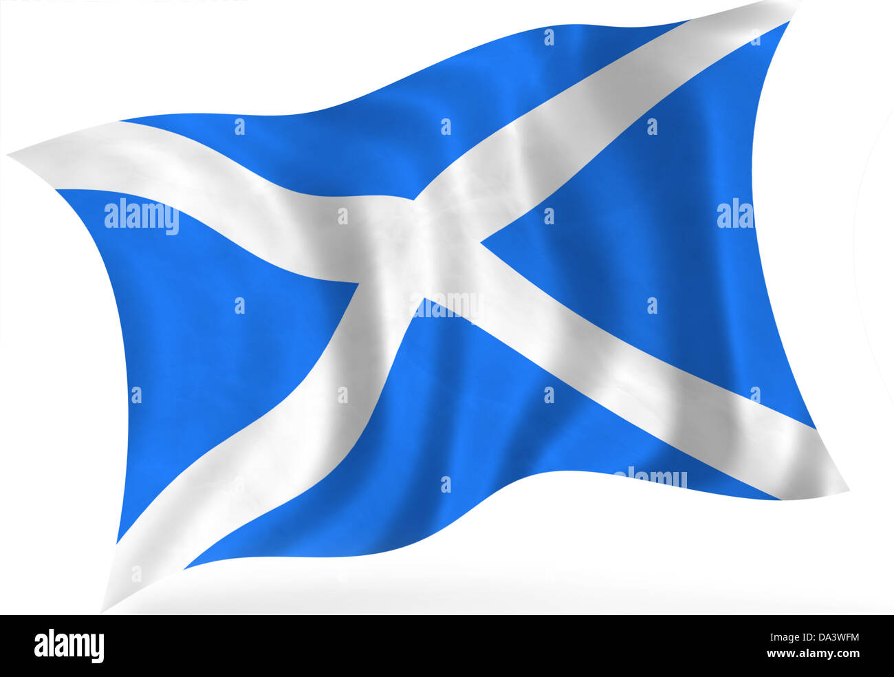 Scottish flag, isolated Stock Photo