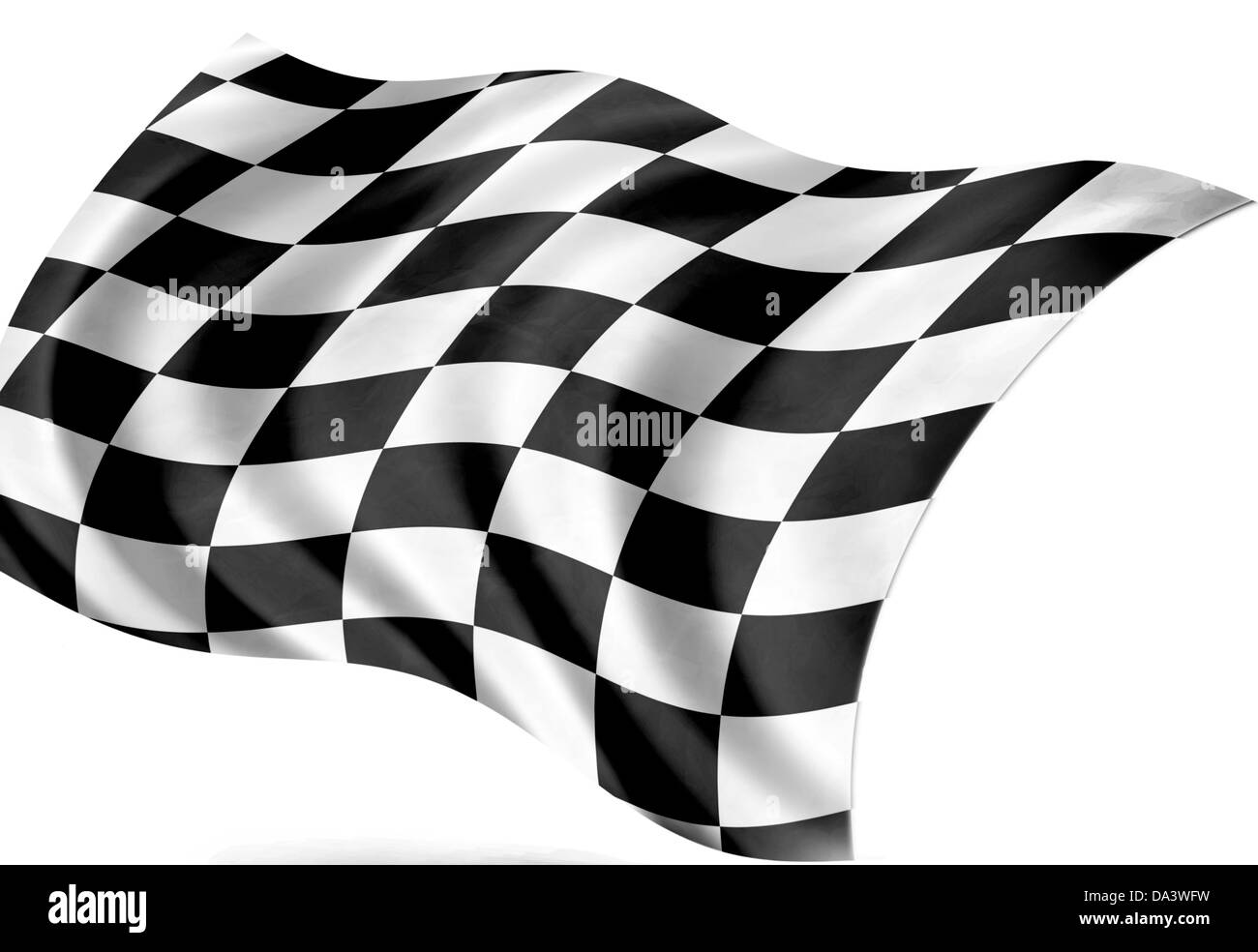 start- finish flag, isolated Stock Photo