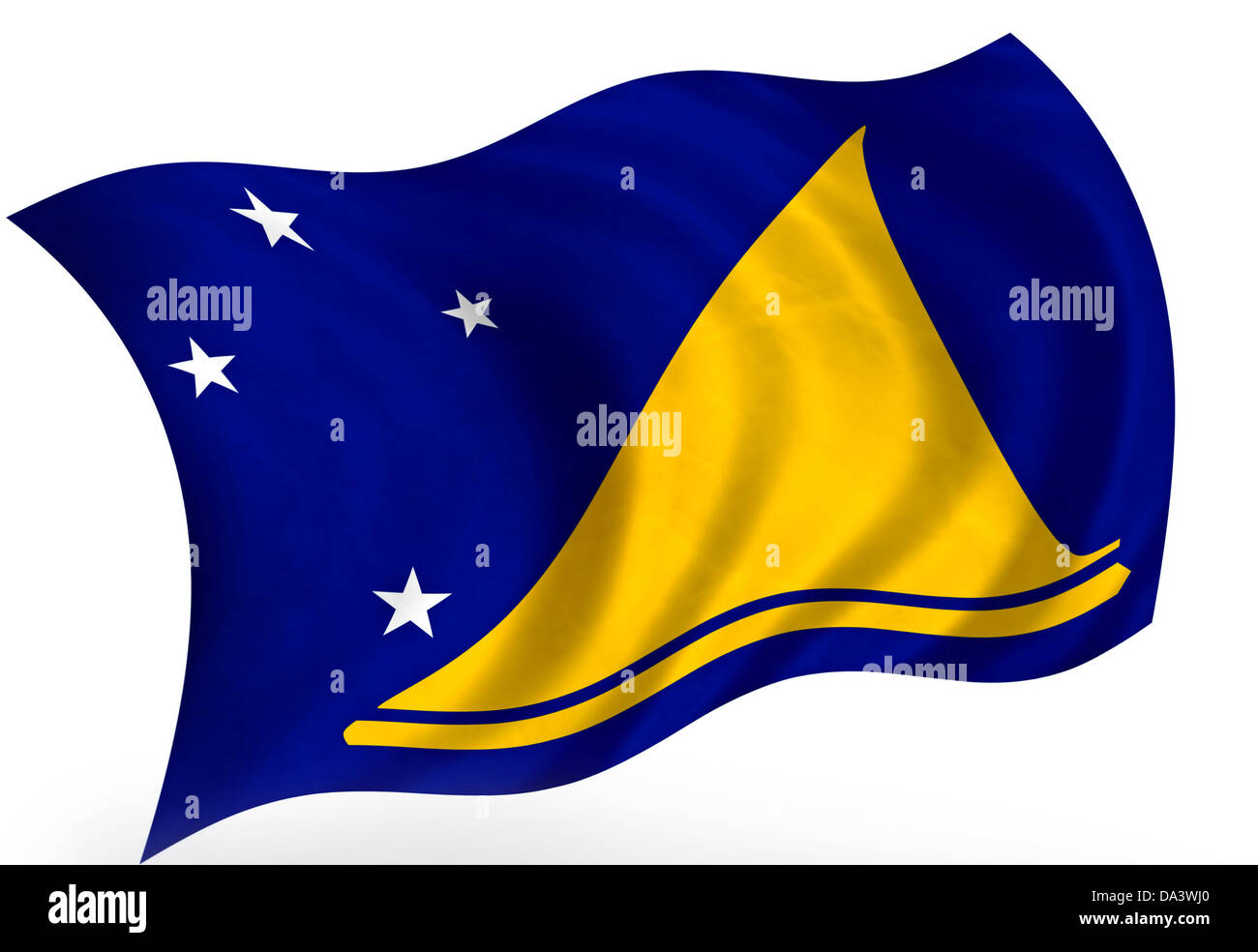 Tokelau (New-Zeland) flag; isolated Stock Photo