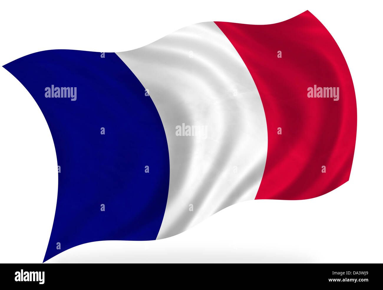 France flag, isolated Stock Photo