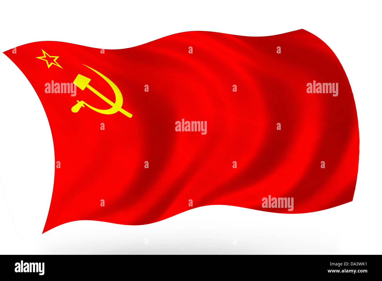 Soviet Union flag, isolated Stock Photo