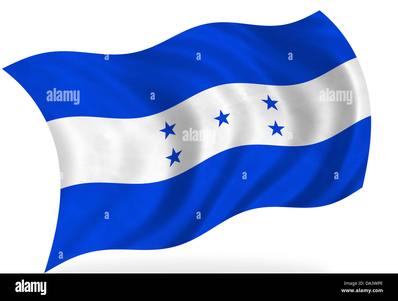 Honduras flag, isolated Stock Photo