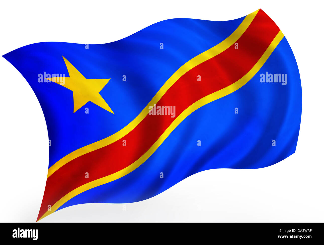 Zaire (Congo) isolated flag Stock Photo