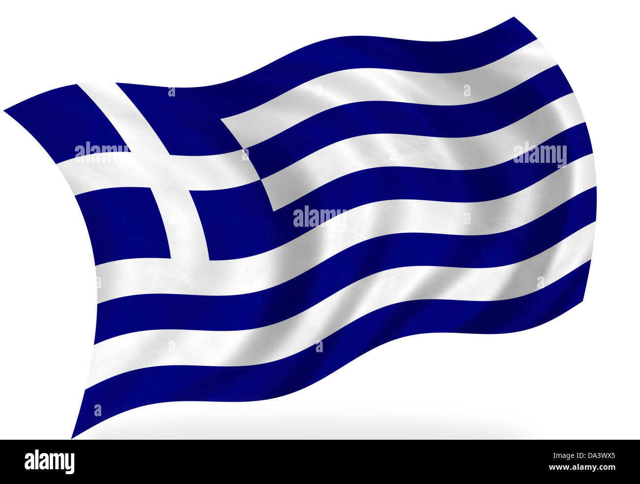 Greece flag, 3D Stock Photo