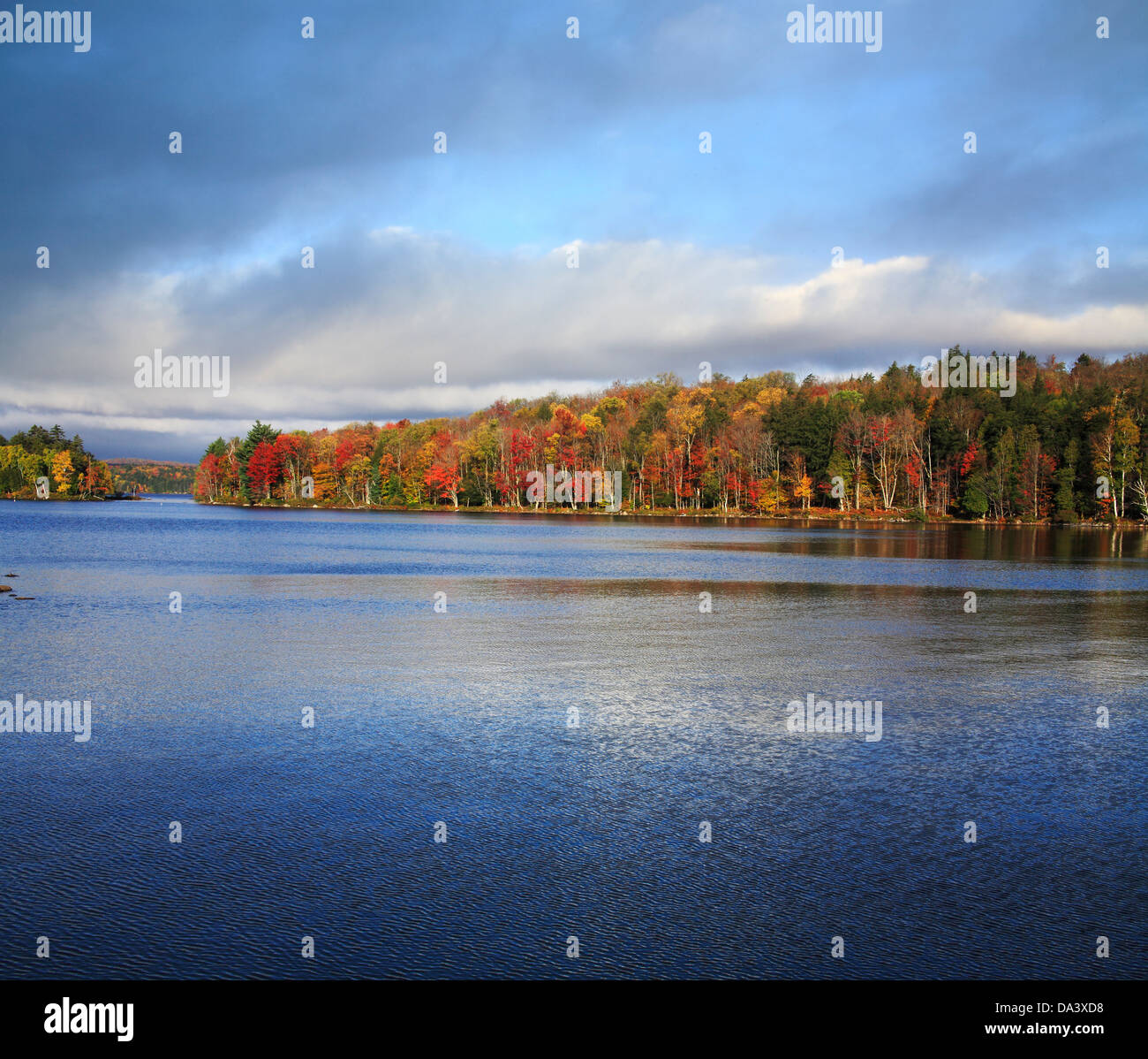 An Autumn Morning On Tupper Lake In The Adirondack Mountains Of New ...