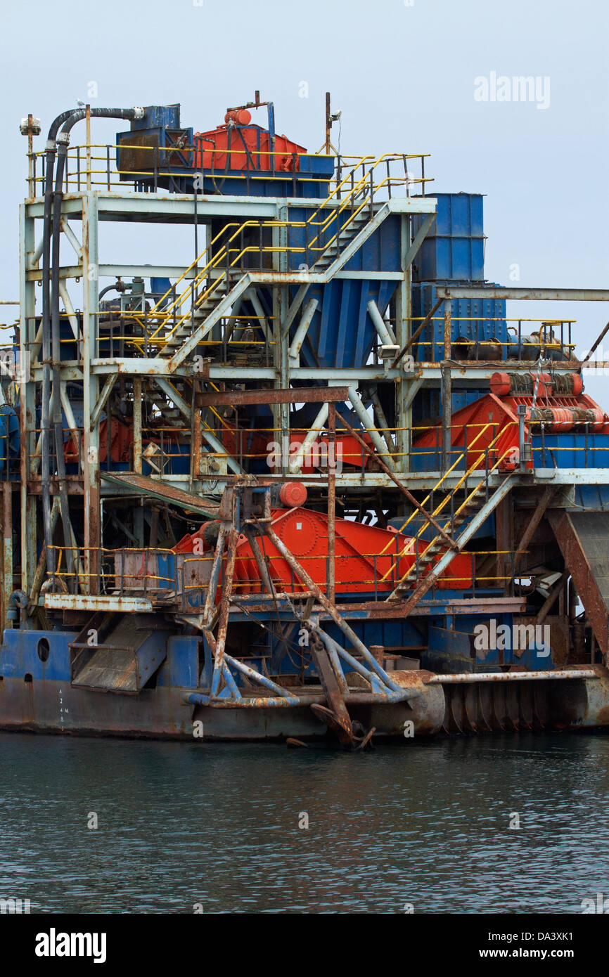 Diamond mining ship, Walvis Bay, Namibia, Africa Stock Photo