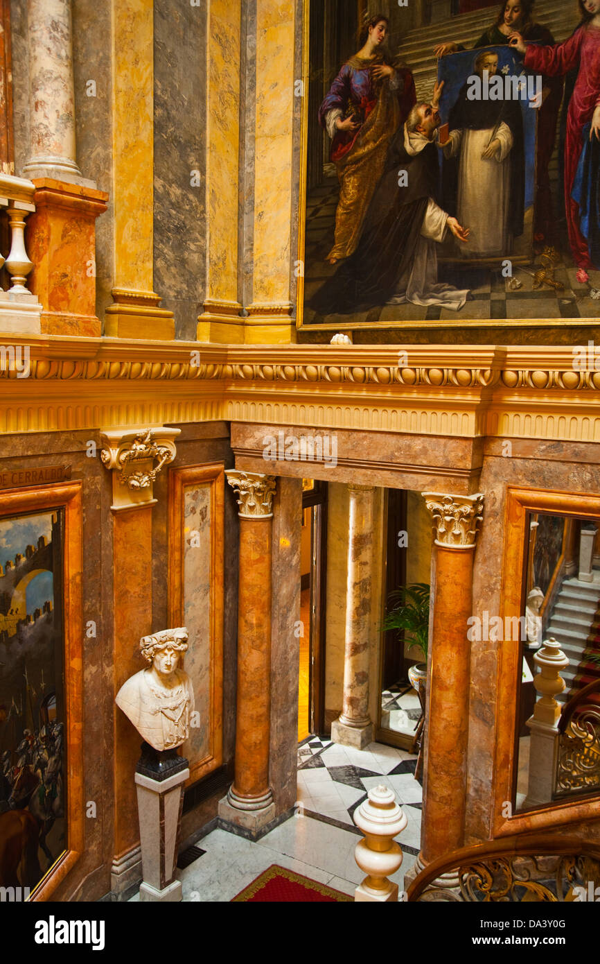 View of the entry hall of the Museo de Cerralbo, Madrid Stock Photo