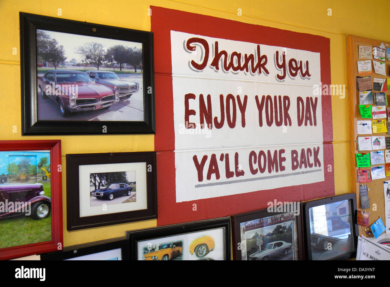 Florida Avon Park Dutchers Diner restaurant interior inside decor Stock