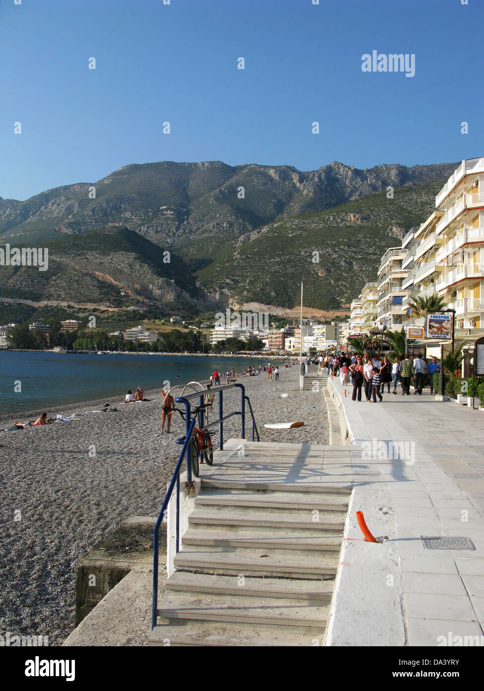 Beach Loutraki Corinthia Peloponnese Greece Stock Photo Alamy