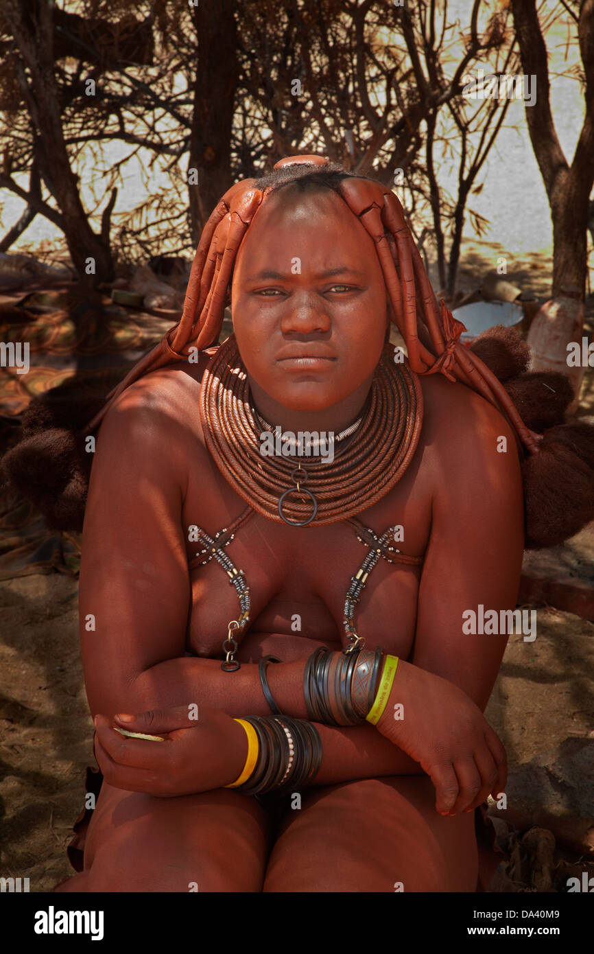 Himba woman, near Uis, Namibia, Africa Stock Photo