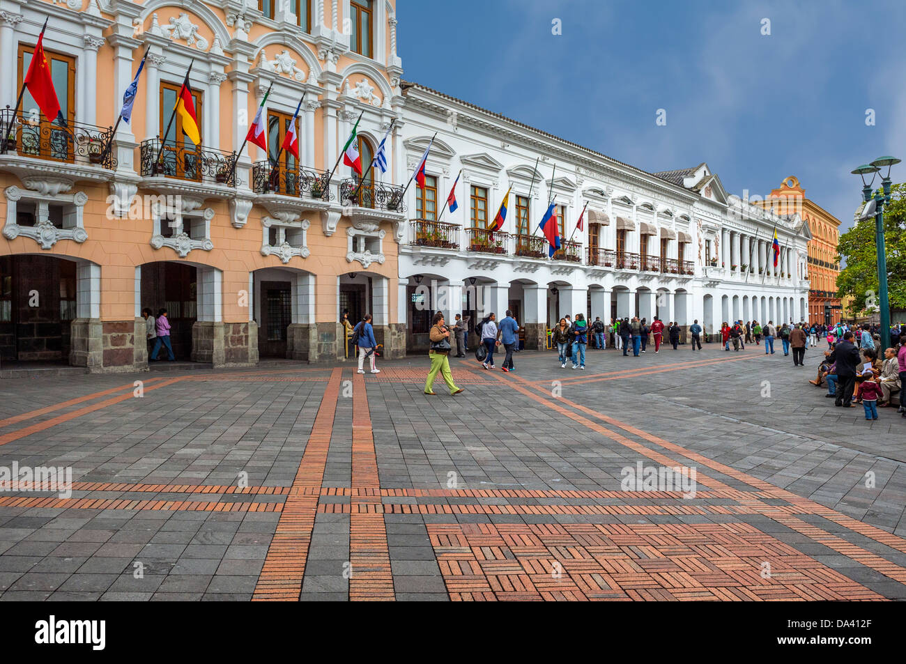 Independence square, Quito, Pichincha Province, Ecuador Stock Photo