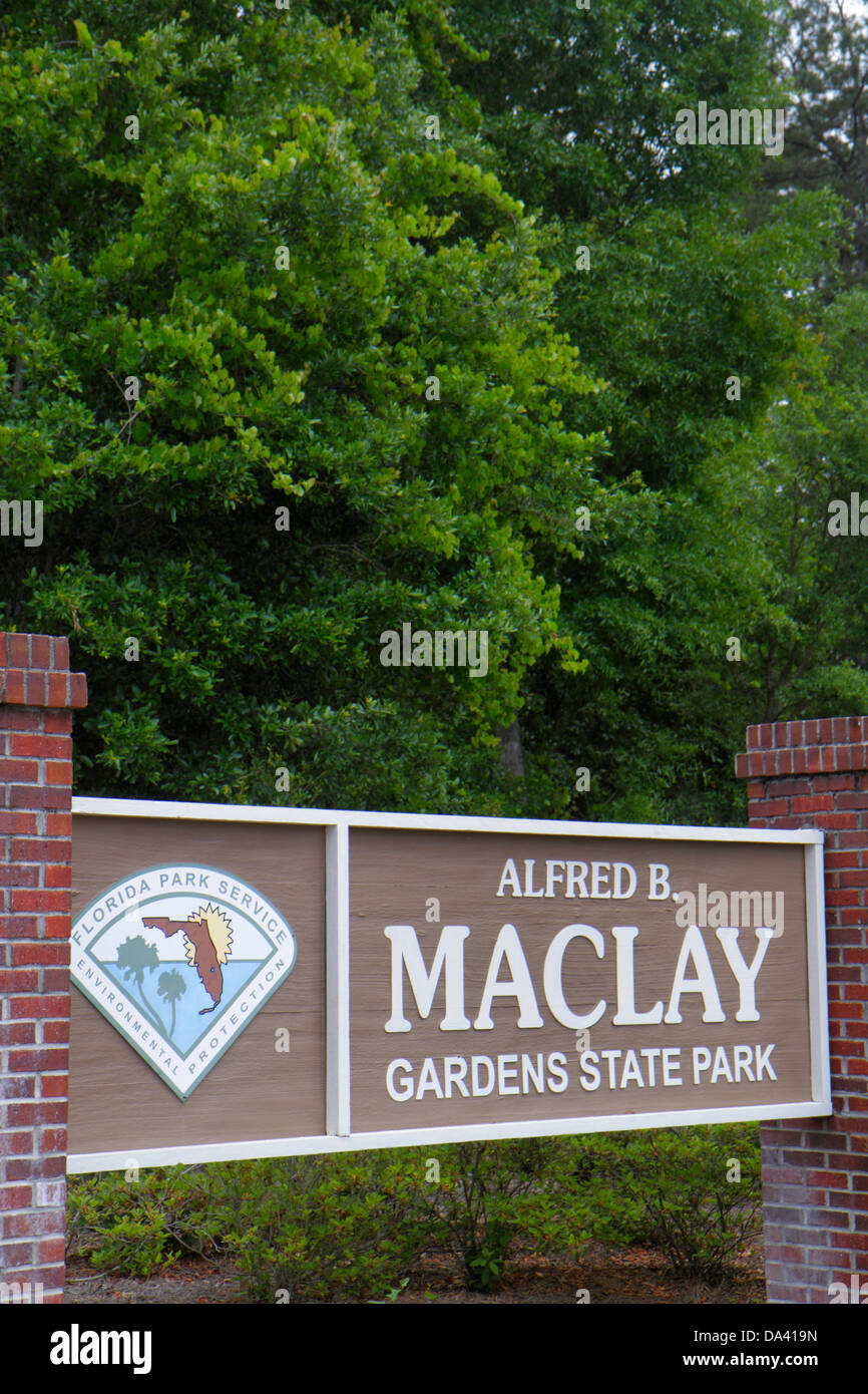 Tallahassee Florida,Alfred B. Maclay Gardens State Park,sign,logo