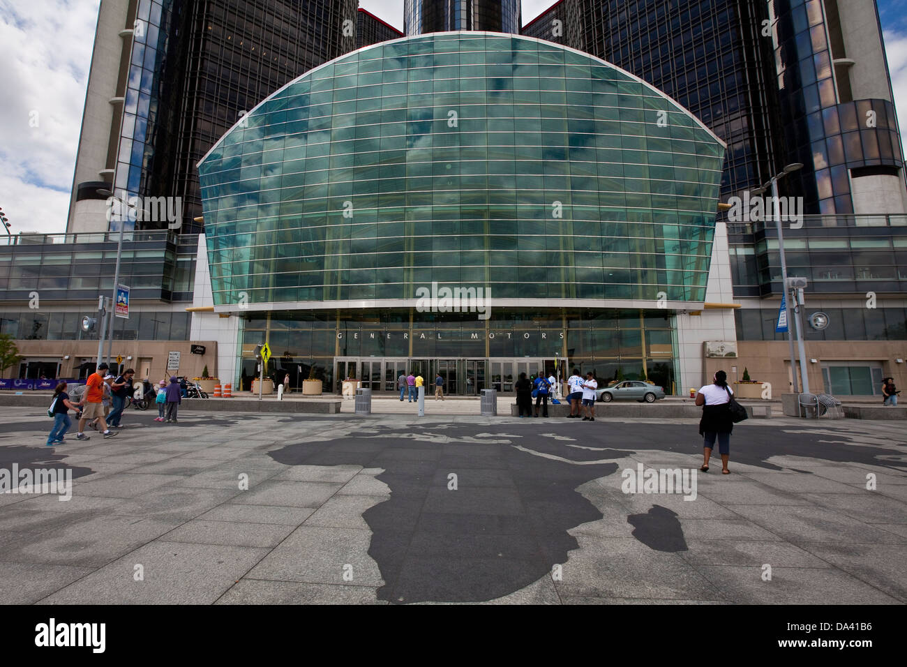General Motors corporate headquarters is seen in Detroit Renaissance Center Stock Photo