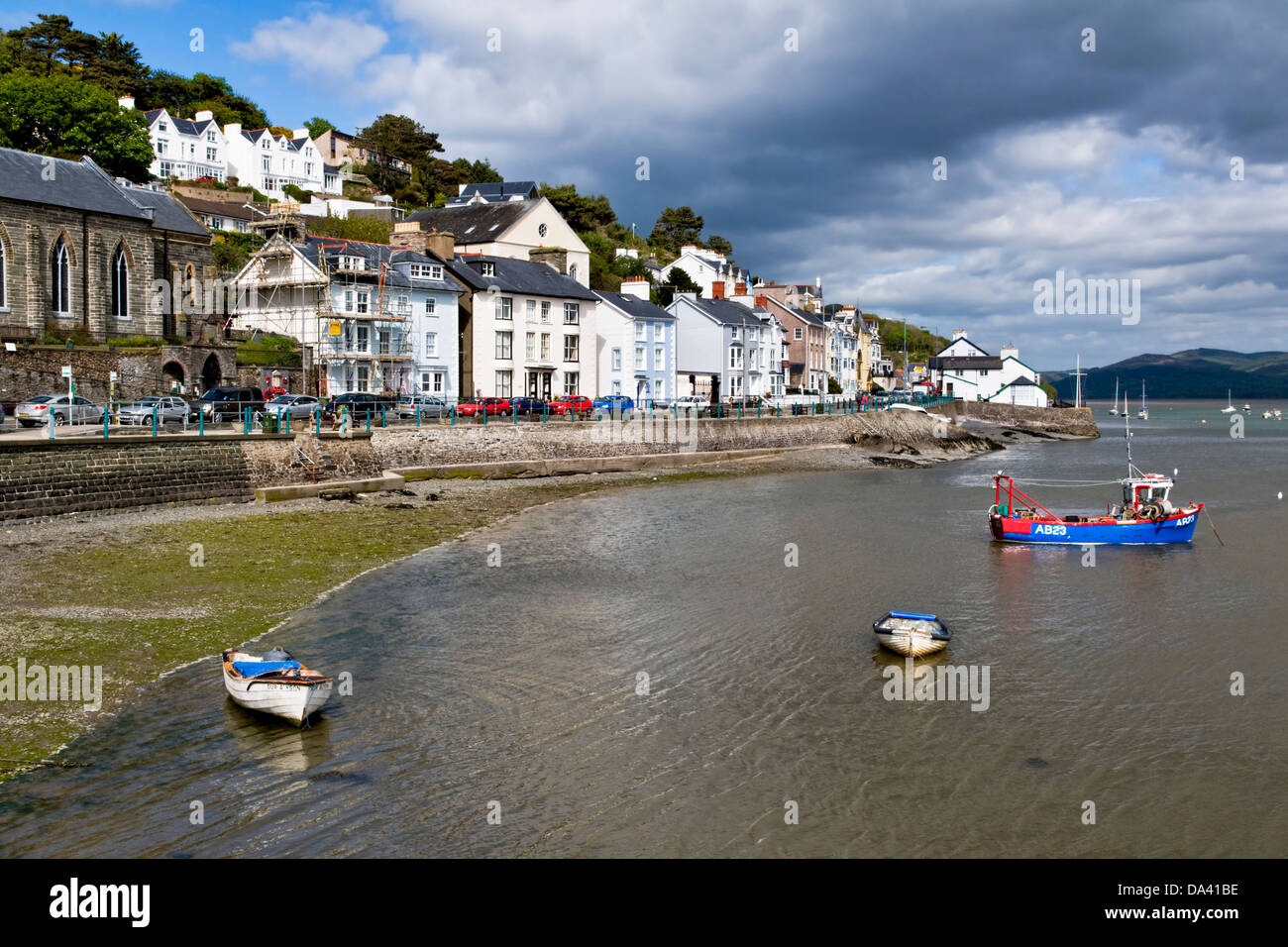 Picturesque sea front at Aberdovey (or Aberdyfi) Gwynedd, Wales, UK