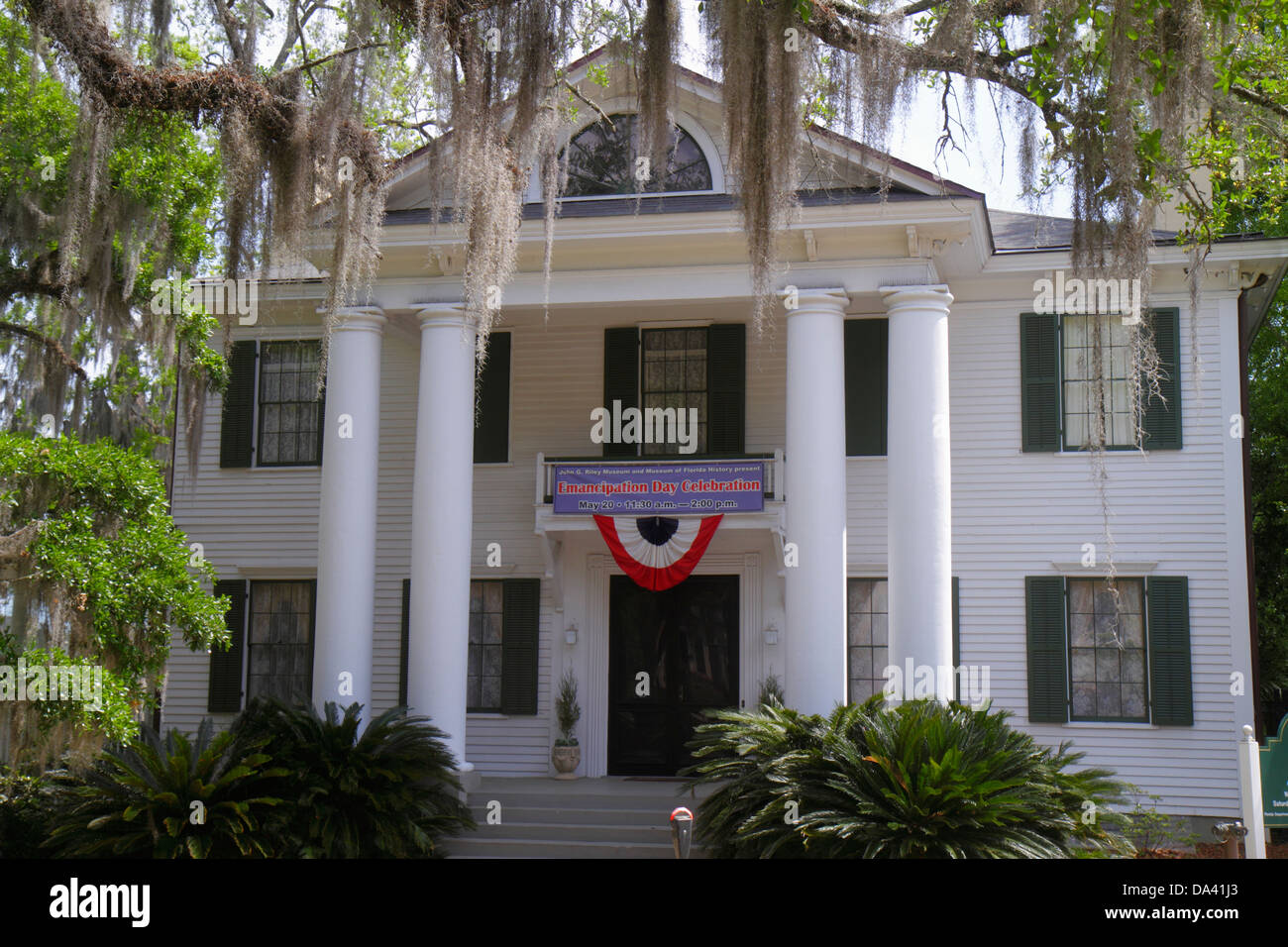 Tallahassee Florida,John G. Riley Museum of History,front,entrance,visitors travel traveling tour tourist tourism landmark landmarks culture cultural, Stock Photo