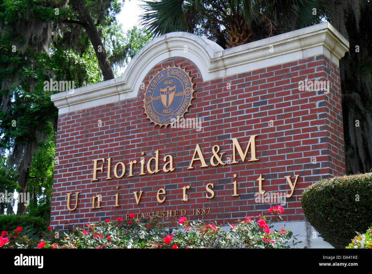 Tallahassee Florida,Florida A&M University,FAMU,entrance,campus,school,FL130428033 Stock Photo