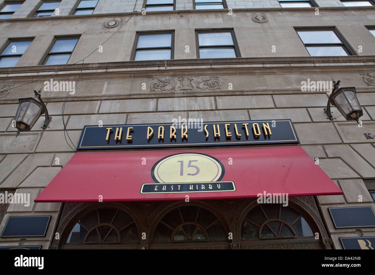The Park Shelton historic condominium building is seen in the Midtown district of Detroit (Mi) Stock Photo