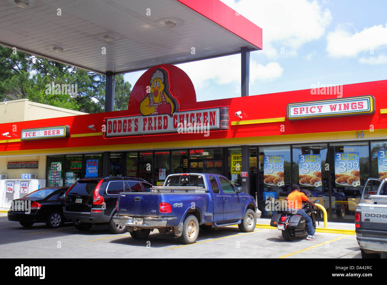 Florida Panama City Dodge S Fried Chicken Gas Station Petrol Stock