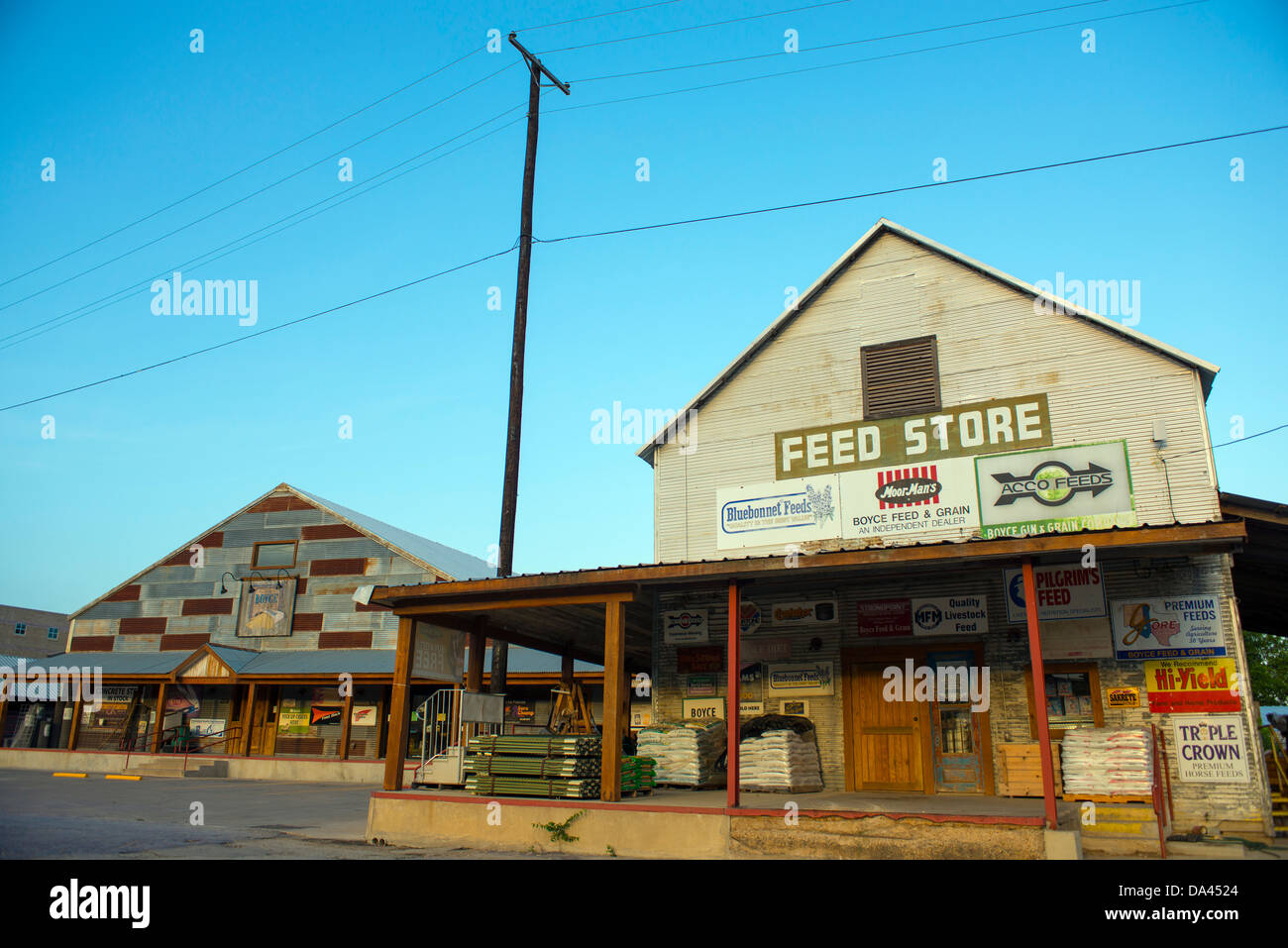 Feed Store in Texas USA Stock Photo Alamy