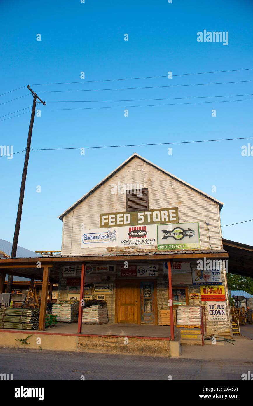 Feed Store in Texas USA Stock Photo Alamy